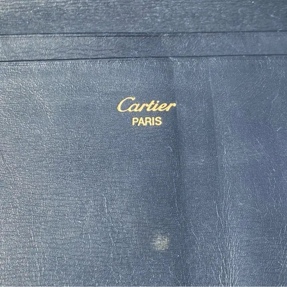 Cartier Vintage sapphire stone Leather Wallet - Picture 5 of 9